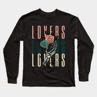 the lovers skeleton hand Long Sleeve T-Shirt